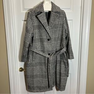 Old Navy Heavy Plaid Trench Coat